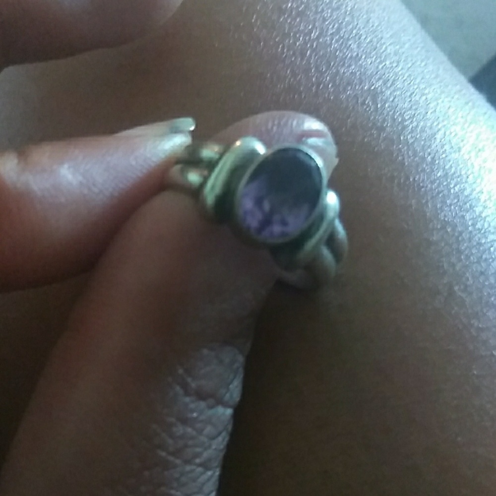925 Silver Ameythist ring size 7